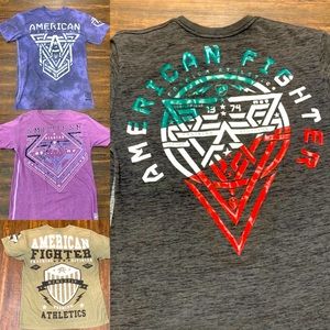 American Fighter Mens Sz M short sleeve t-shirts good condition (4 in group )